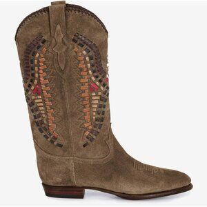 Shiloh Heritage Cowboy Boots Midnight Inca Chestnut Multico